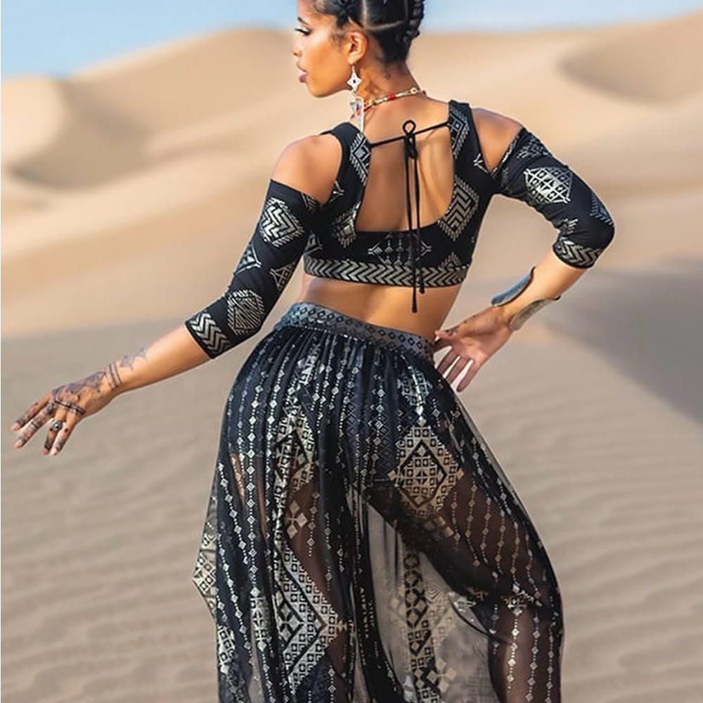 NWT Melodia Designs Sahara Pantaloons Faux Assuit Size S